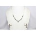 Heart Necklace Earrings Set Sterling Silver 925 Designer Marcasite Stone D806